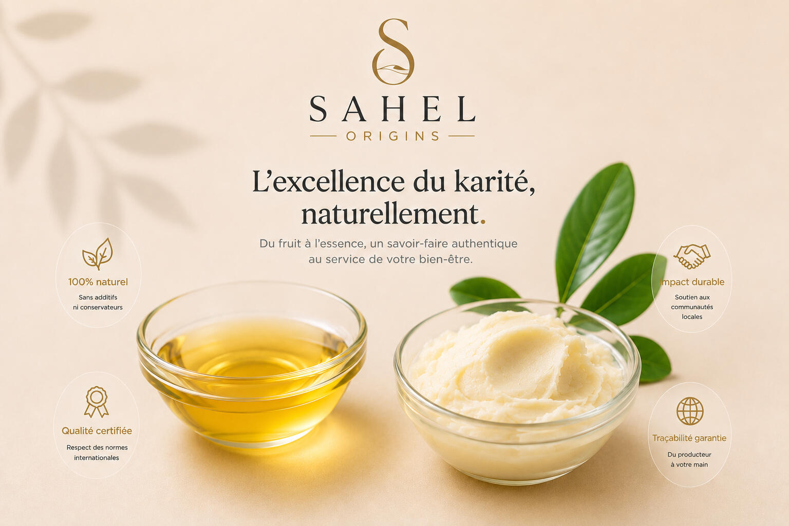 Votre partenaire pour un approvisionnement structuré en beurre de karité Beurre de karité certifié d’Afrique de l’Ouest destiné aux entreprises, laboratoires, marques et artisans à la recherche de qualité, traçabilité et fiabilité.